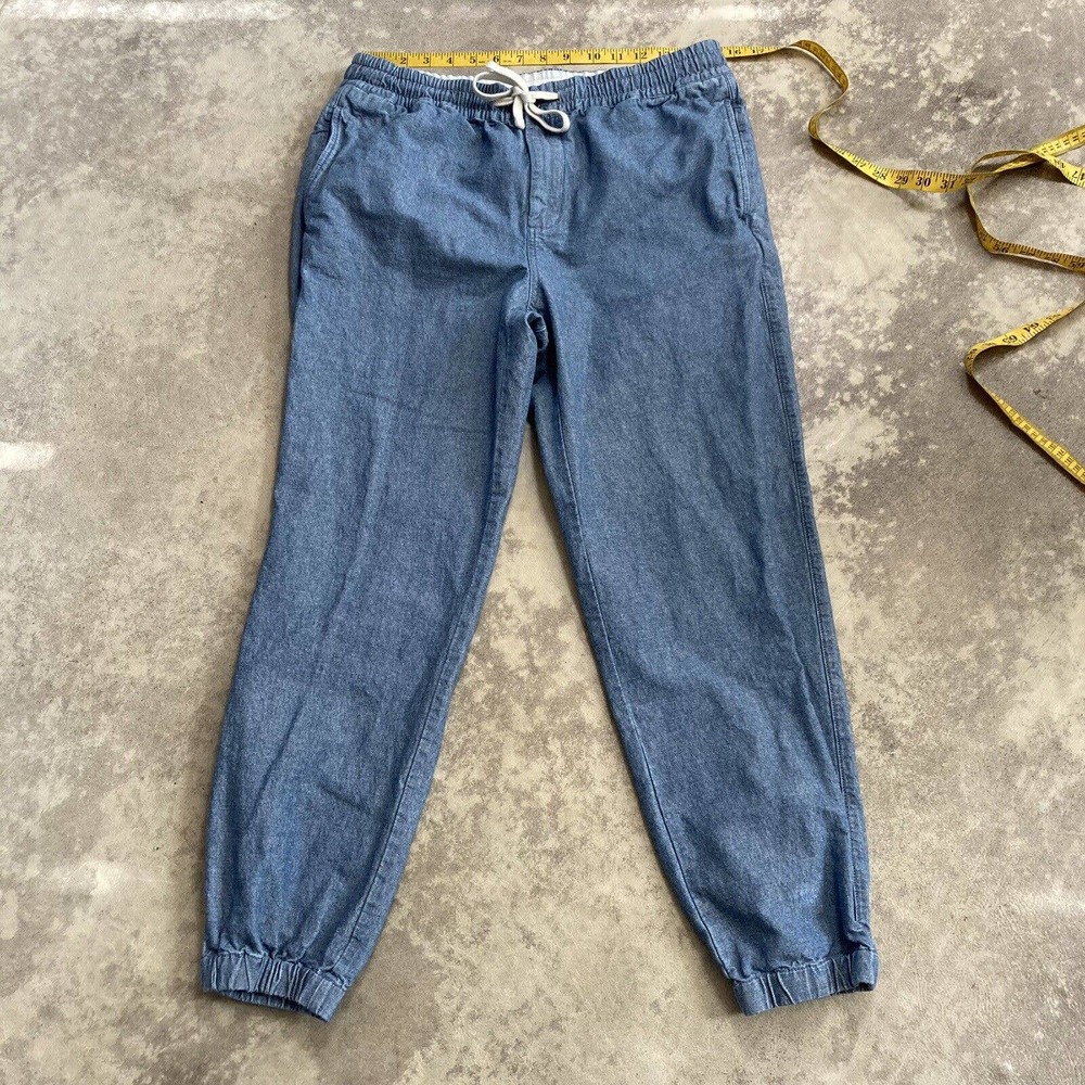 J. Crew Relaxed-fit drawstring pant in indigo chambray Mens Size Medium K8337